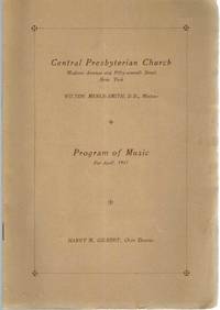 PROGRAM OF MUSIC For April, 1917