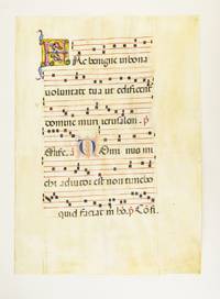 FROM AN EXTREMELY LARGE ANTIPHONER IN LATIN