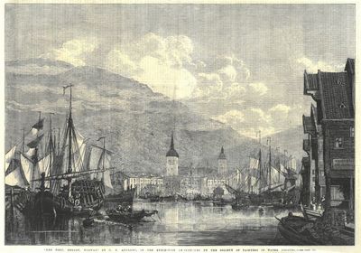 “The Port, Bergen, Norway”. In the exhibition of…