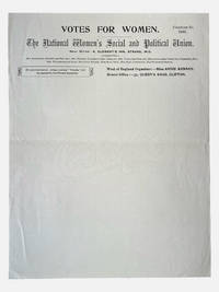 Suffragette's stationary: Unused official headed notepaper of the National Women's Social and Political Union