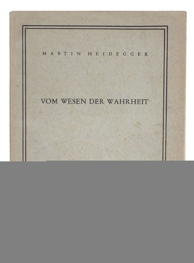 Vom Wesen der Wahrheit. - [THE ESSENCE OF TRUTH]