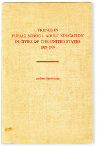 cover of Trends in Public School Adult Education in Cities of the United States 1929-1939