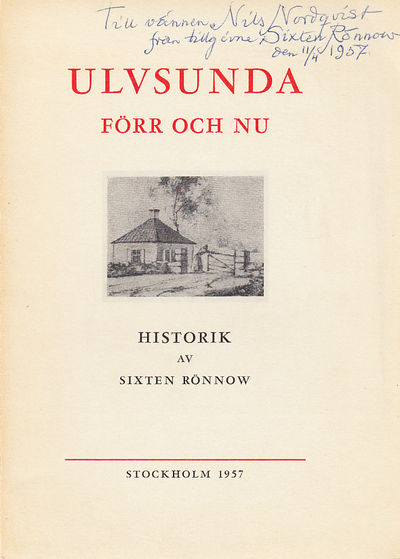 Ulvsunda förr och nu. Historik utgiven med…