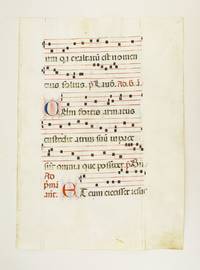 FROM AN EXTREMELY LARGE ANTIPHONER IN LATIN