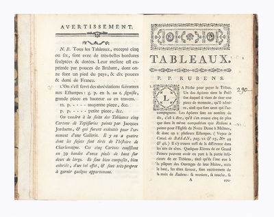 Catalogue des Tableaux, Peintures à gouache, Miniatures, Desseins, Estampes, Medailles, Sculptures, Bronzes, Ivoires, Porcelaines et autres Effets, provenants du Cabinet de Monsieur van Schorel…dont la Vente se fera…le 7 Juin 1774 et jours suivants