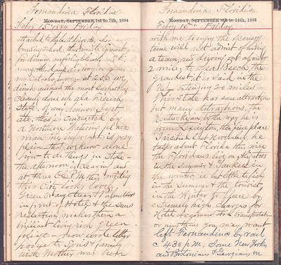 Manuscript journal of an 1884 trip...; (photo 1)