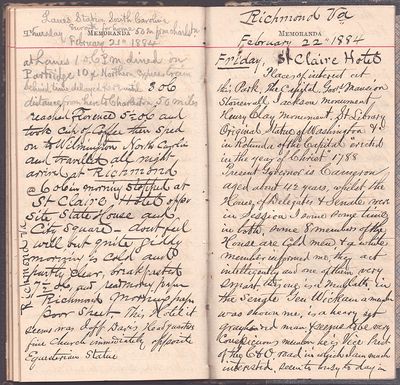 Manuscript journal of an 1884 trip...; (photo 2)