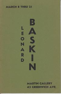 image of LEONARD BASKIN Exhibition Catalogue, Held at Martin Gallery, 43 Greenwich Ave., March 8 Thru 21