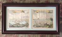 Ancien Mexico / Nouveau Mexico. Two handcolored, engraved prints from Antoine-Francois Prevost's Histoire Generale des Voyages, Tome XII