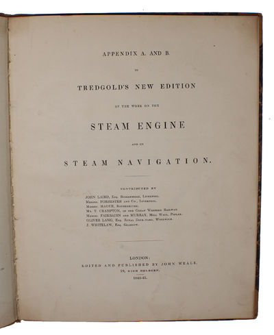 The New Edition of the Work on the Steam Engine and on Steam Navigation. Appendix A-F. [Only the Appendixes]. (photo 2)