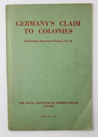 cover of Germany's Claim to Colonies