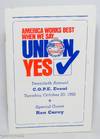 America Works Best When We Say...Union Yes: Twentieth Annual C.O.P.E. Event, Tuesday, October 20, 1993. Special Guest Ron Carey