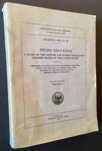 image of Negro Education: A Study of the Private and Higher Schools for Colored People in the United States