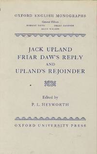 Jack Upland friar daw's reply and upland's rejoinder