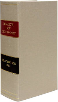 Black's Law Dictionary, First edition. 1st ed