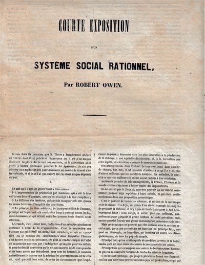 Courte Exposition d'un Systeme Social Rationnel [caption title]