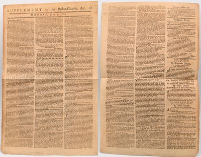 [AMERICANA] [NEWSPAPER] SUPPLEMENT TO THE BOSTON-GAZETTE, , JUNE 5, 1769