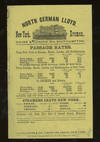 North German Lloyd Sailing Schedule and Rates of Passage, New York to Bremen