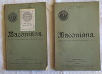 image of Baconiana, Volume 10, New Series, January - October 1902, four issues