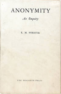 Anonymity by E.M Forster - Paperback - First Edition - 1925 - from Carpetbagger Books, IOBA (SKU: 3925)