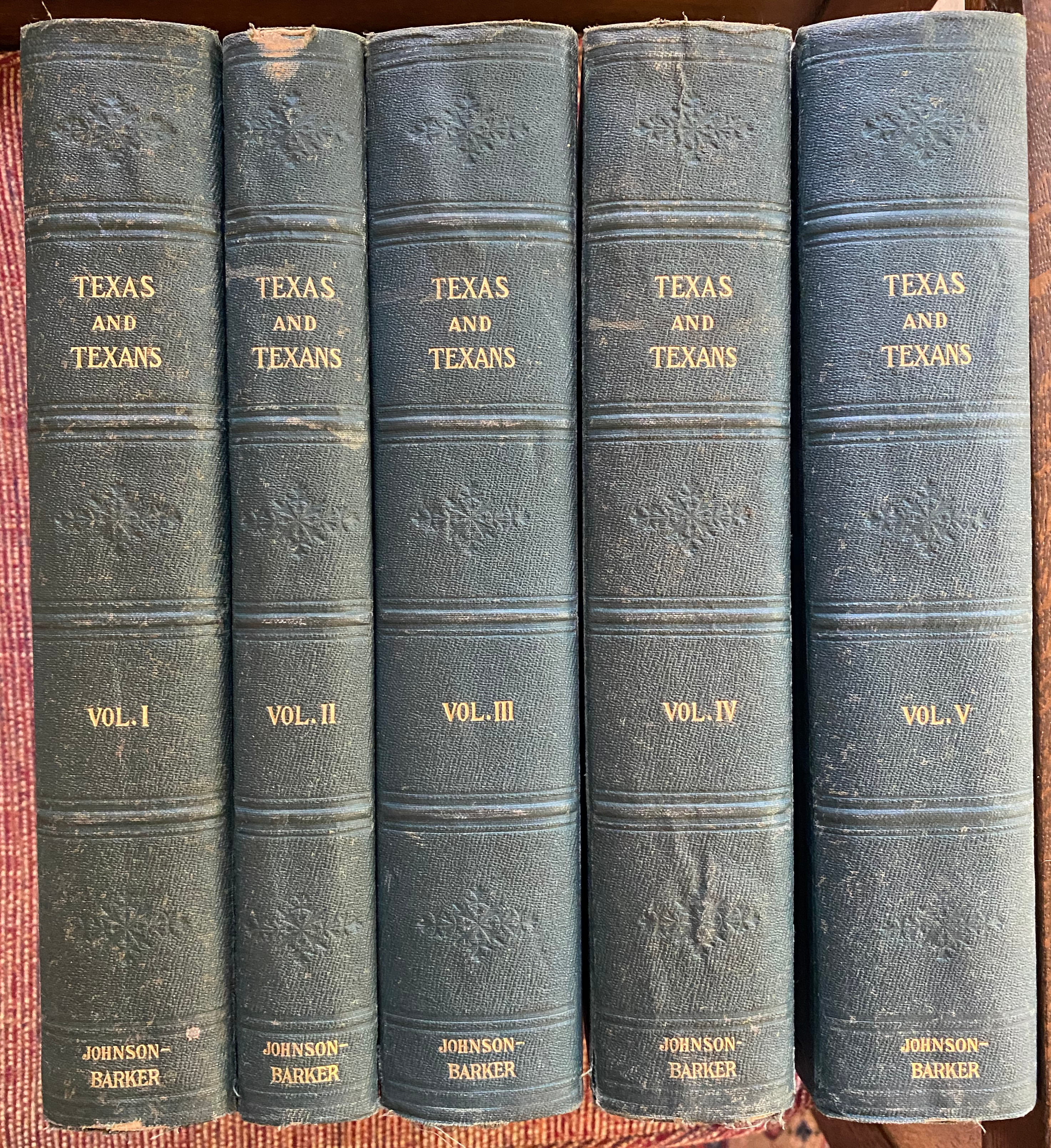 A History of Texas and Texans (Five Volume Set) by Frank Johnson; Eugene Barker; Ernest Winkler