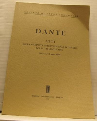 Dante. Atti della giornata internazionale di…