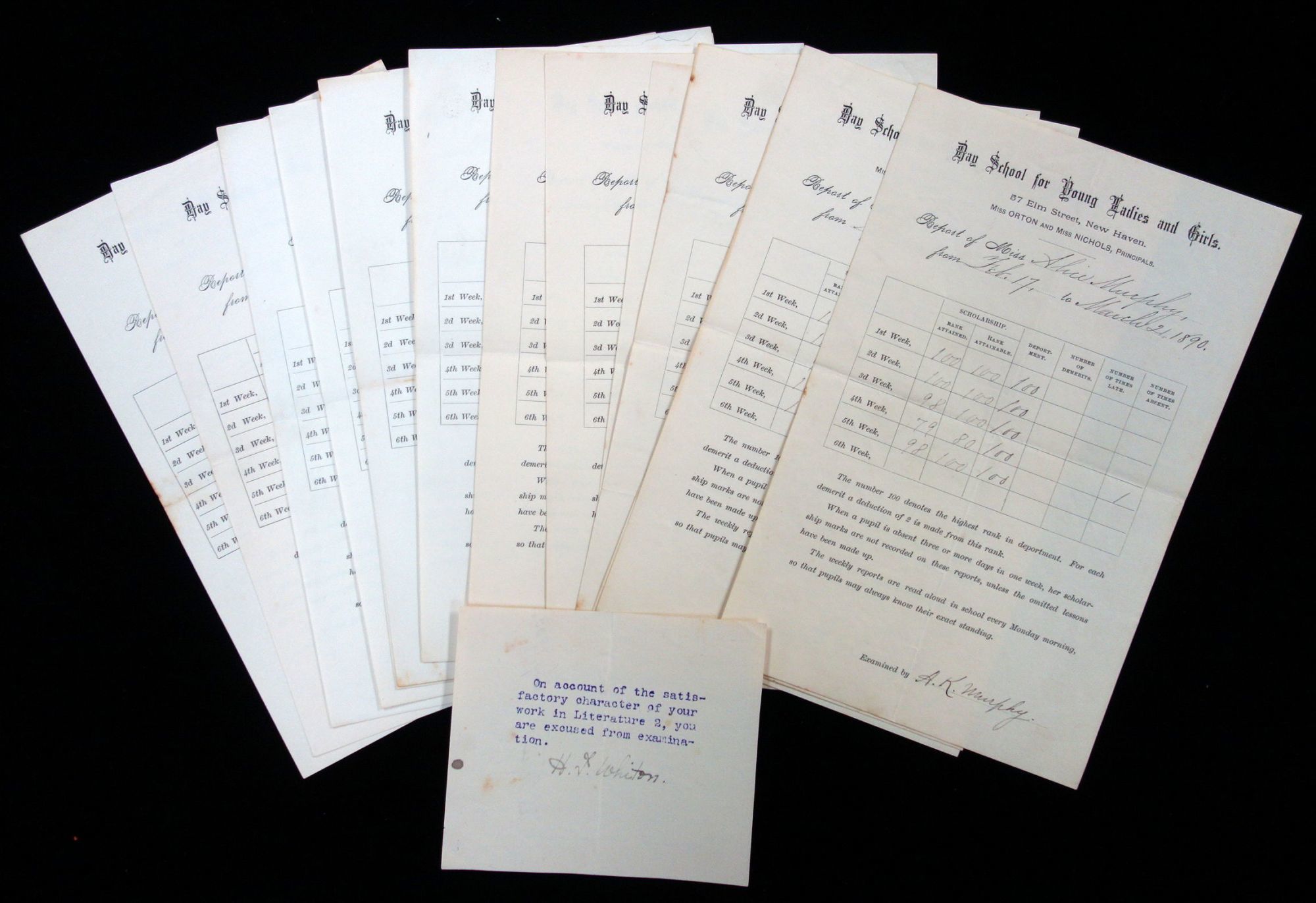 Alice Murphy School Reports for the Day School for