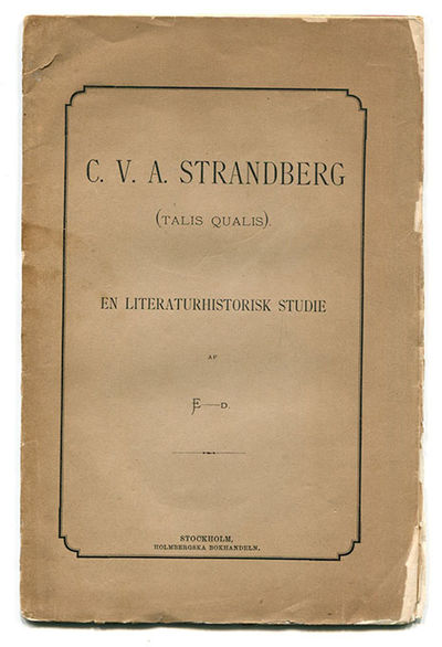 C. V. A. Strandberg (Talis Qualis). En…