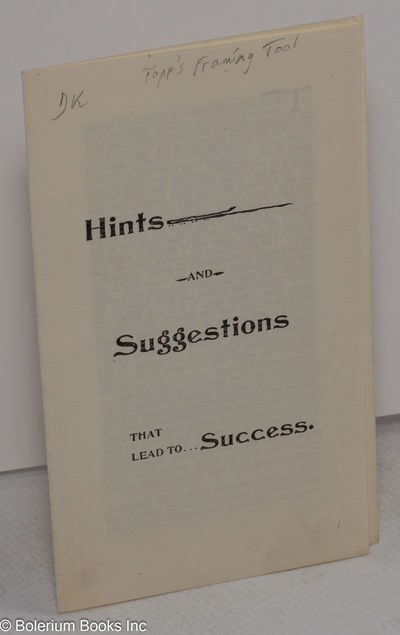 Hints and Suggestions That Lead to Success