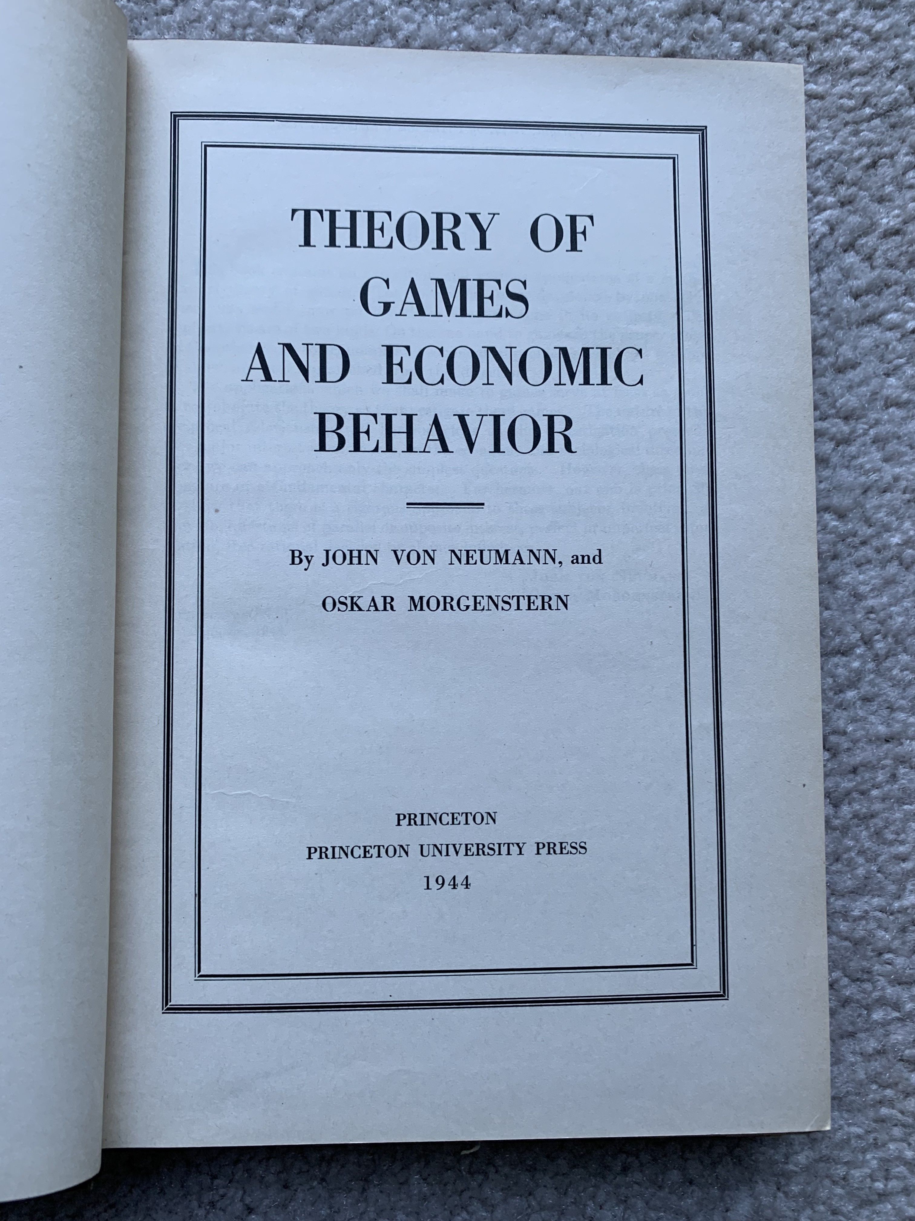 Theory of Games and Economic Behavior (Reduced!) by John Von