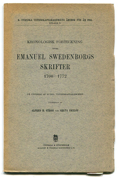 Kronologisk förteckning öfver Emanuel Swedenborgs…