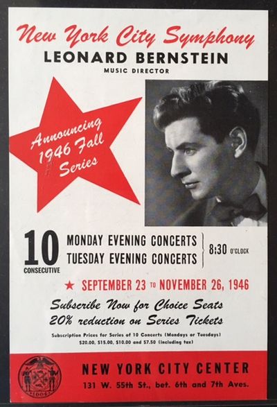 1946 New York City Symphony Announcement (and Leonard Bernstein Ephemera)