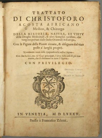 TRATTATO DI CHRISTOFORO ACOSTA AFRICANO