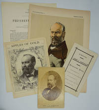 image of "Puckographs I, James A. Garfield", with cabinet card portrait and 3 other items