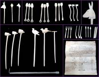 Handmade Game of Jack Straws with Instructions