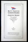 Pacific Association of Amateur Oarsmen Exposition Banquet Menu and Program, March 13, 1915