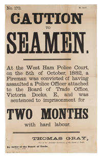 Caution to Seamen, At the West Ham Police Court, On the 5th... 1882