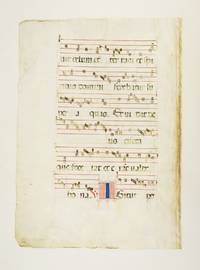 FROM AN EXTREMELY LARGE ANTIPHONER IN LATIN