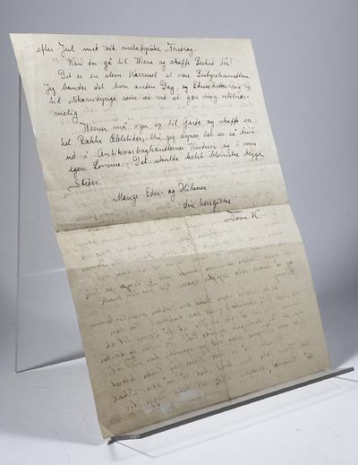 Originalt, håndskrevet brev.