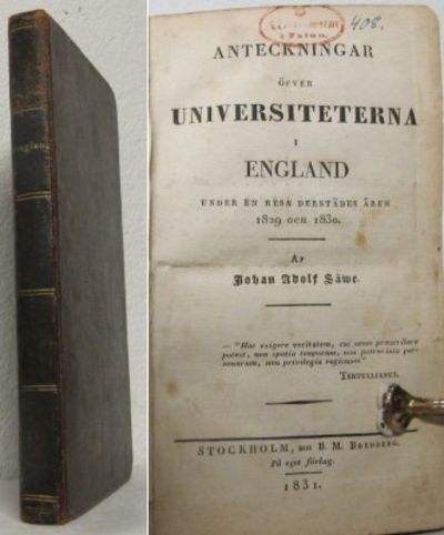 Anteckningar öfver universiteterna i England…