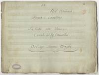 Nel Telemaco Scena e cavatina La bella età d'amore Cantata dal Sig. Crescentini. [Copyist manuscript full score]