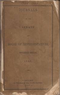 image of Journal of the Honorable Senate; Journal of the House of Representatives of the State of New Hampshire, 1848