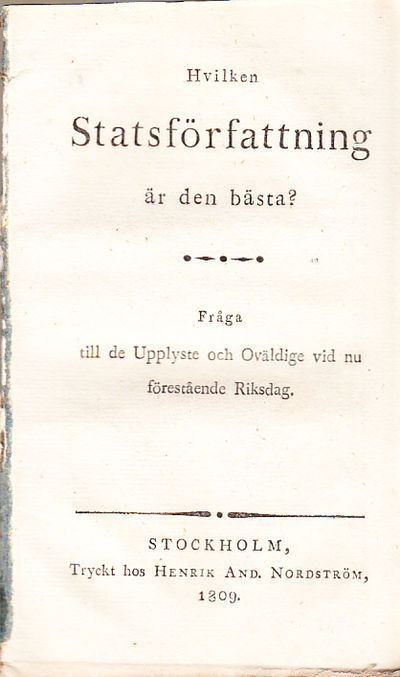 Hvilken statsförfattning är den bästa? Fråga till…