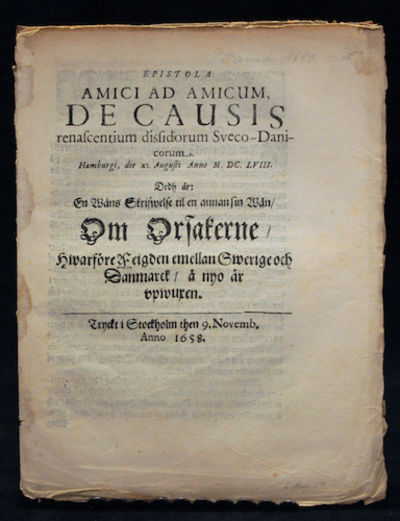 Epistola amici ad amicum de causis renascentium…