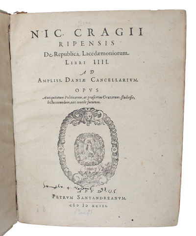 De Republica Lacedæmoniorum Libri IIII. Ad…
