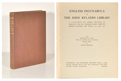 English Incunabula in the John Rylands Library. A…