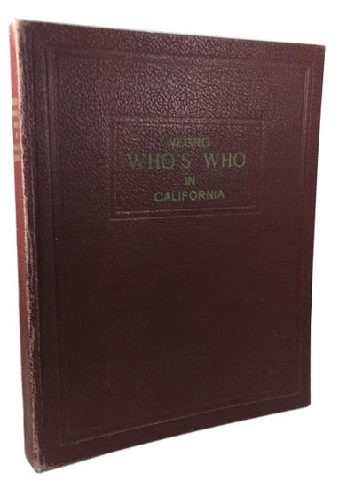 Negro Who's Who in California. 1948 edition