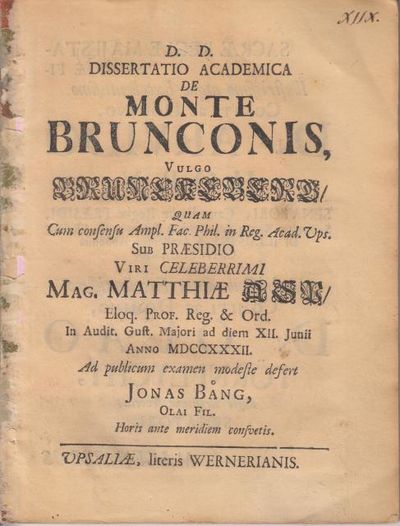 Dissertatio academica de Monte Brunconis, vulgo…