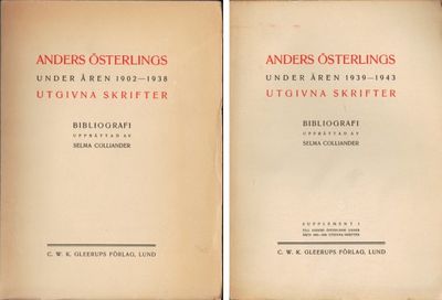 I. Anders Österlings under åren 1902-1938 utgivna…