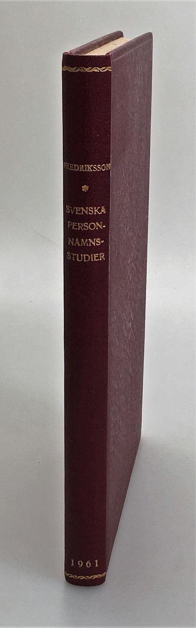 Svenska personnamnsstudier. Mit deutscher…